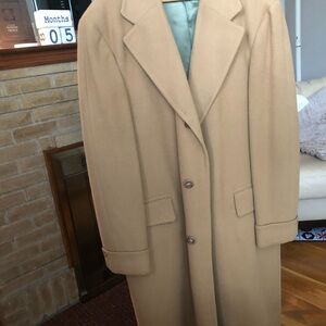 Classic Tan Overcoat - 100% cashmere